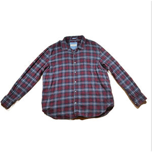 Men's Tallwoods Flannel Shirt XL Red Gray Blue-ish/Purple-ish Plaid Button Down